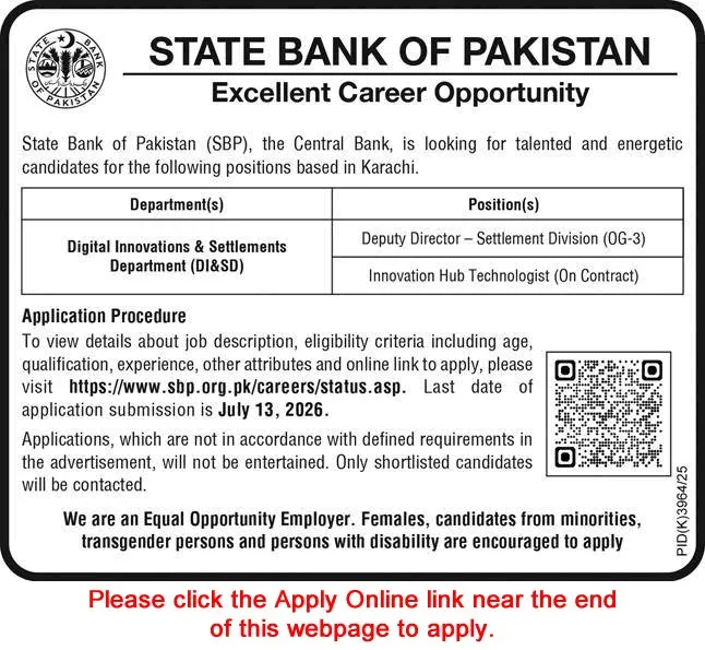 Job Advertisement - Deputy Director & Innovation Hub Technologist