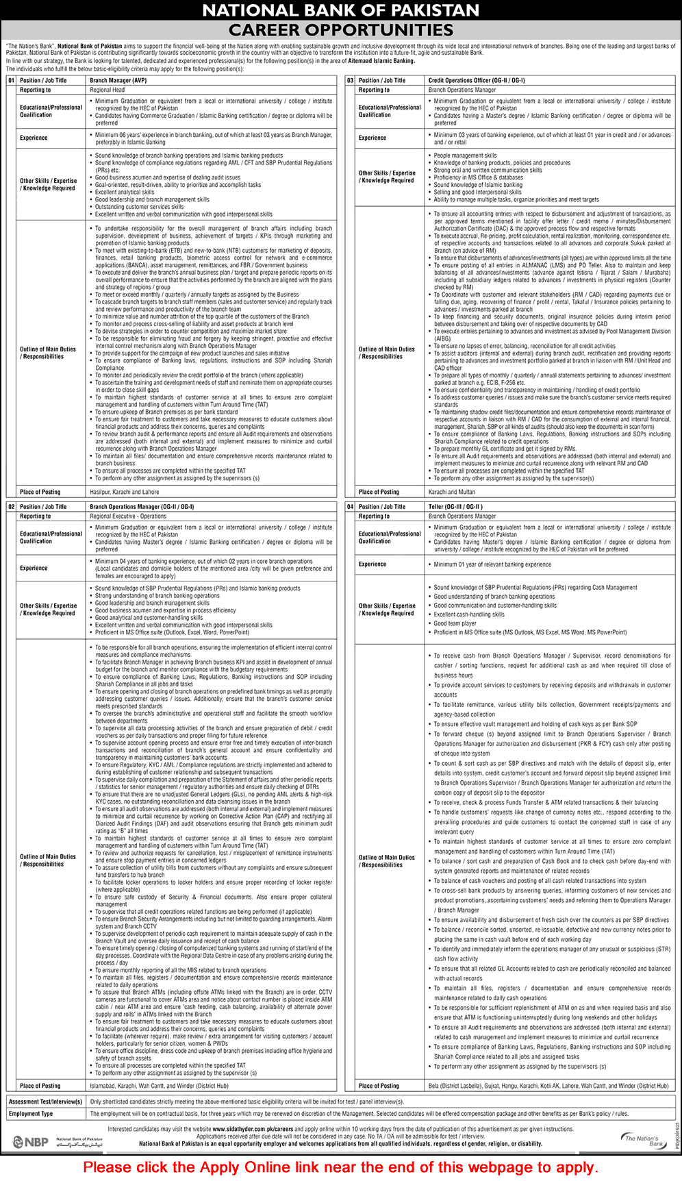 Job Advertisement