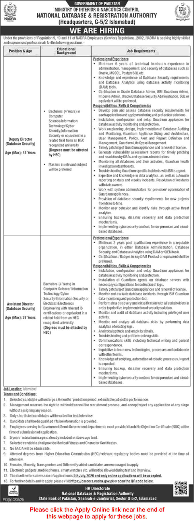 Job Advertisement