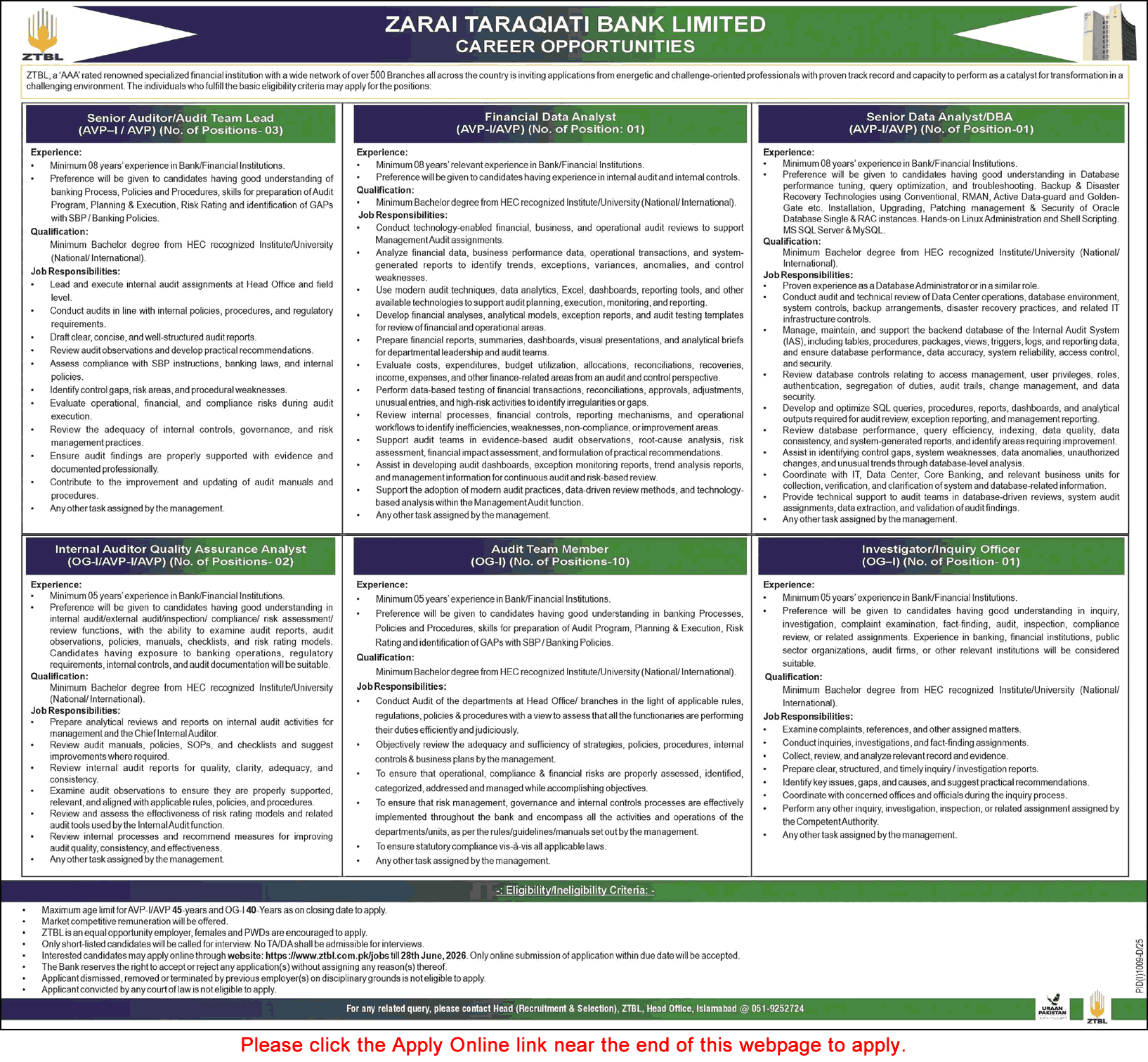 Job Advertisement