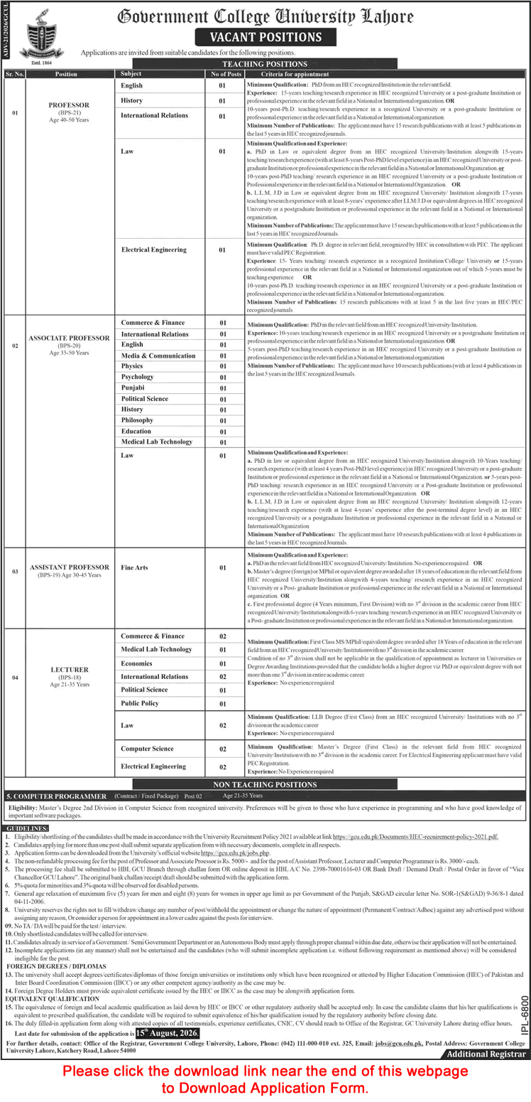 Job Advertisement