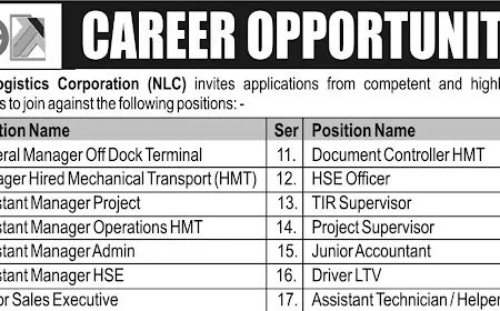 Advertisement For National Logistics Cell NLC Jobs 2023