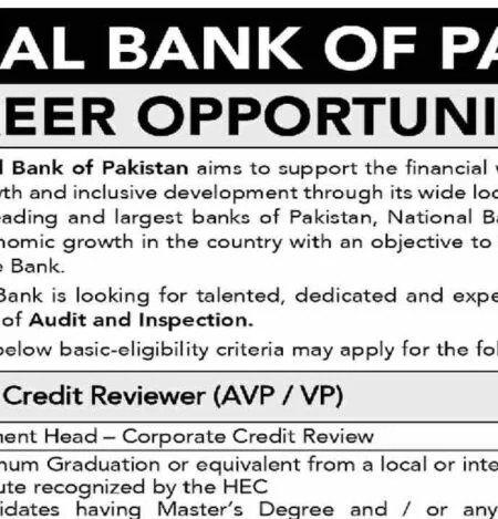 Advertisement For NBP Bank Jobs 2023