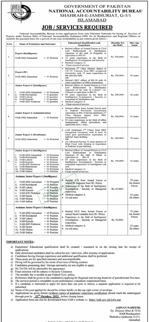 NAB Jobs 2023 National Accountability Bureau advertisement 3 svg%3E