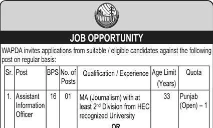 Advertisement For WAPDA Jobs 2023