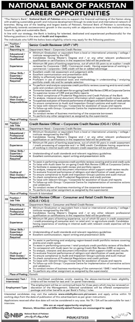National Bank of Pakistan NBP Jobs 2023 – Apply Online