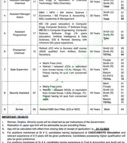 Pakistan Ordnance Factories POF Jobs 2023: Latest Vacancies and How to Apply