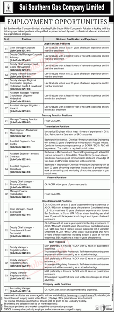 SSGC Jobs 2023 – Sui Southern Gas Company | www.ssgc.com.pk 1 SSGC Jobs 2023 – Sui Southern Gas Company wwwssgccompk.webp