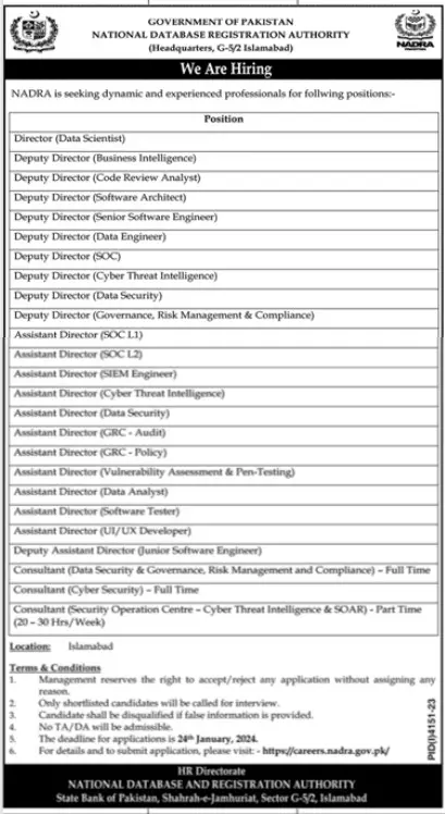 Cyber Security Intelligence Nadra Jobs 2024 – Apply online 2 svg%3E