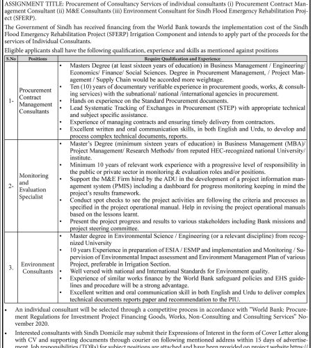 Situations Vacant at Project Implementation Unit PIU | Find Pak Jobs